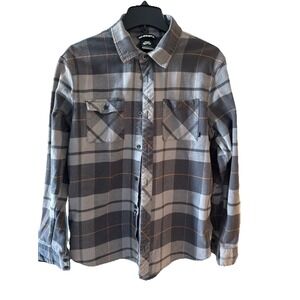 Nike Men's Gray Plaid Shirt